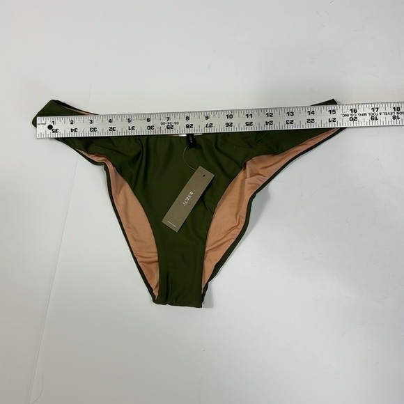 J. Crew Bikini Bottom Women's M Green Curved Waist Cheeky New BC125 7833 - Picture 4 of 12